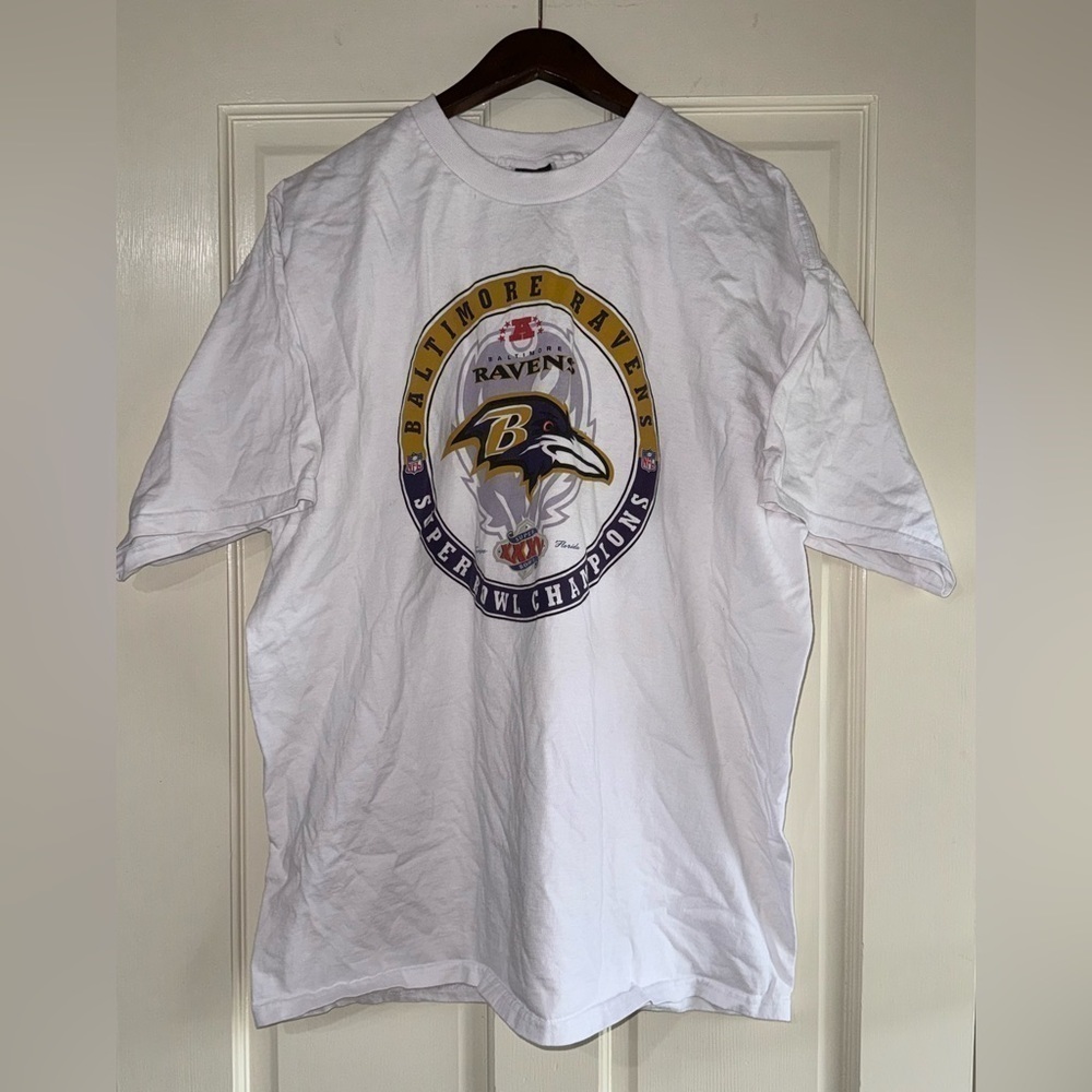 Nike Baltimore Ravens NFL Super Bowl XXXV 35 Champions Mens Tshirt Size XL